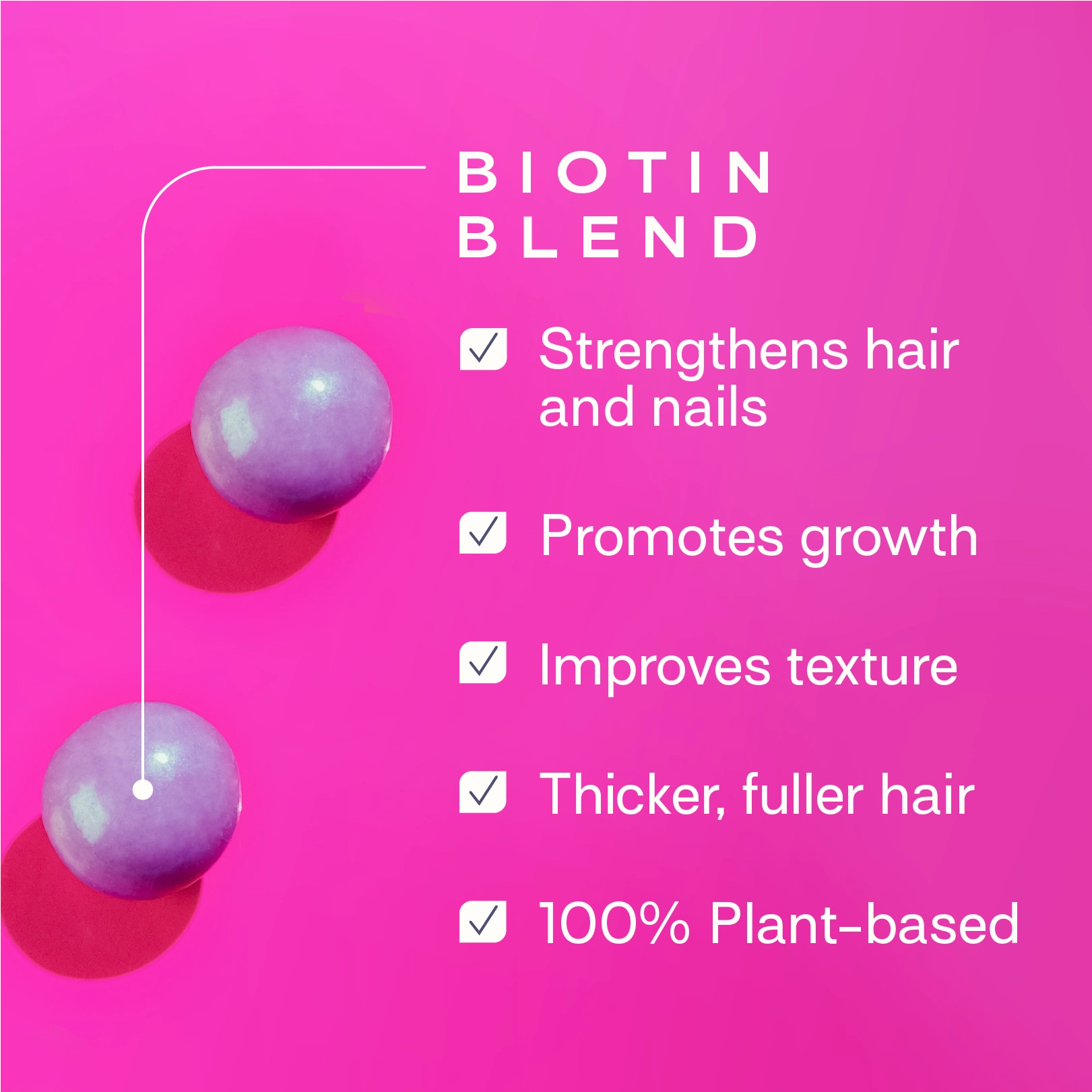 Two bags of Sourse Hair Grow vitamin-infused chocolate bites with purple candies.