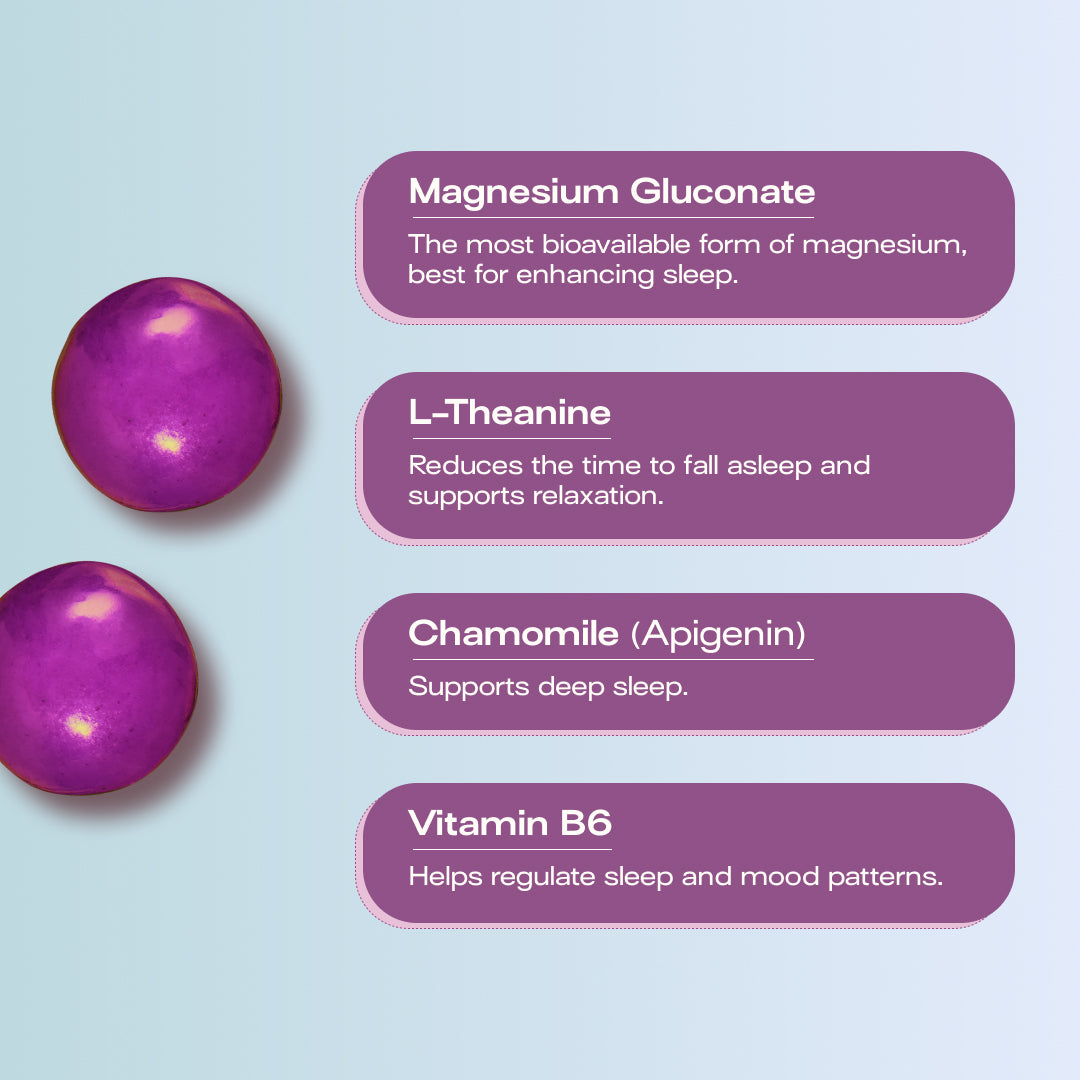 Two bags of Sourse Hair Grow vitamin-infused chocolate bites with purple candies.