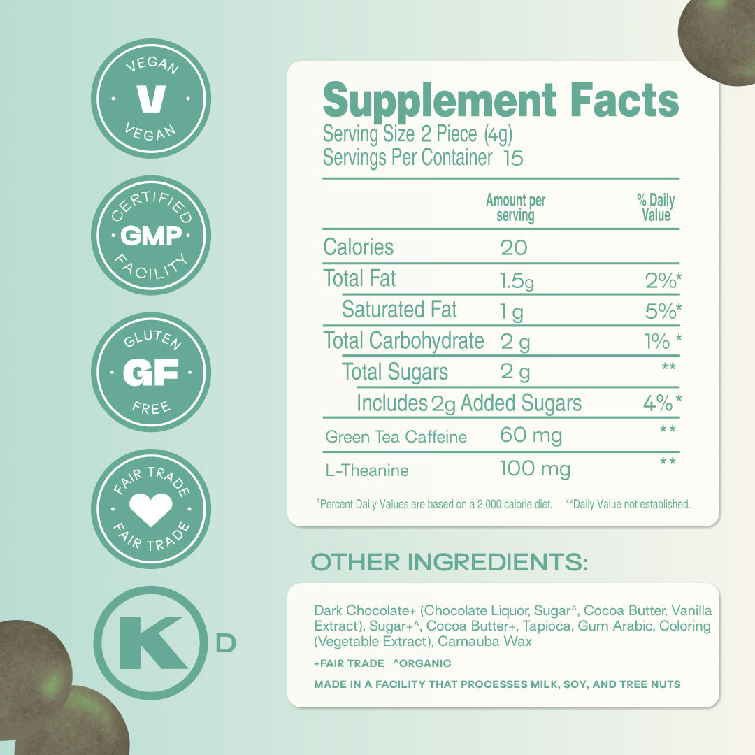 Energy Bites Supplement Facts